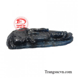 Mặt Phật Bà sapphirre thiên nhiên chất lượng đảm bảo, có giấy kiểm định đá quý kèm theo