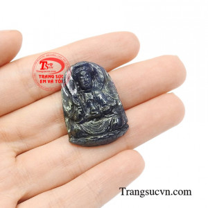 Phật Bà Quan Âm sapphire an nhiên chế tác theo yêu cầu  khách  hàng