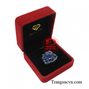 Phật Di Lặc sapphire an khang chạm khắc tinh xảo, sắc nét