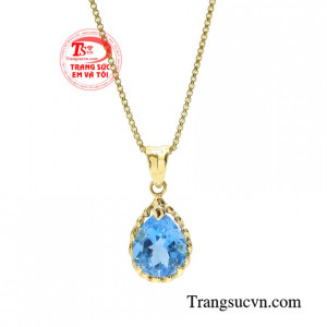 Bộ mặt dây đá Topaz đẹp chất lượng.