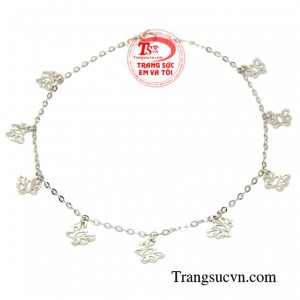 Chiếc lắc chân vàng trắng may mắn quà tặng nhân dịp 08/03, 20/10 và ngày sinh nhật, ngày kỷ niệm.