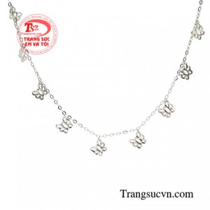 Chiếc lắc chân vàng trắng may mắn giao hàng nhanh trên toàn quốc.