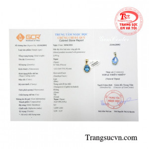 Đá topaz mặt dây