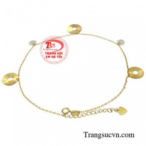 Lắc chân may mắn vàng bảo hành 12 tháng, giao toàn quốc thanh toán an toàn.