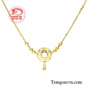 Lắc chân vàng nữ hạnh phúc bảo hành chu đáo.