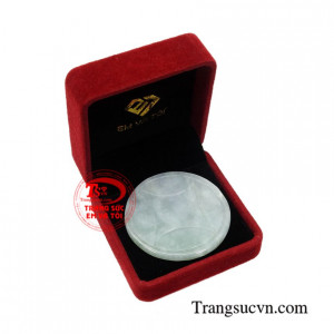 Mặt ngọc jadeite tài lộc may mắn chế tác đẹp, chất lượng đảm bảo