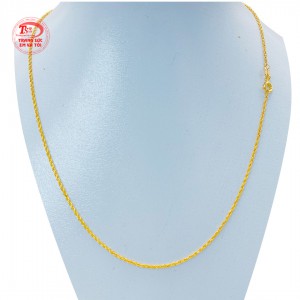 Dây chuyền nữ vàng may mắn sáng bóng thanh toán an toàn.