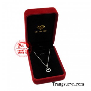Bộ mặt dây vàng trắng nữ tính