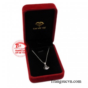 Bộ mặt dây vàng trắng thanh tú