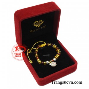 Chuỗi tay amber an lành cho bé