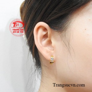 Hoa tai nữ vàng tây hiện đại