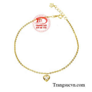 Lắc chân nữ vàng phong cách chế tác từ vàng 10k bền đẹp, và chất lượng.