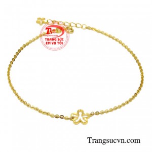 Lắc chân vàng tây xinh xắn giúp phái nữ thêm phần tự tin thể hiện cá tính.