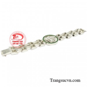 Lắc tay bạc nam thời thượng nhận đặt chế tác theo yêu cầu.