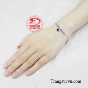 Lắc tay vàng trắng thanh lịch