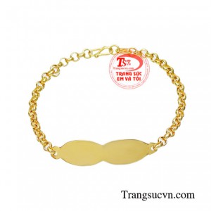 Lắc vàng cá tính cho bé 10k bền đẹp, chất lượng, chế tác tinh xảo, độc đáo.