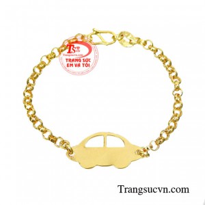 Lắc vàng trẻ em phong cách vàng 10k kiểu dáng độc đáo, chế tác mới lạ dành.