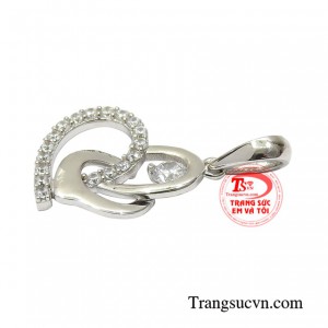 Mặt dây chuyền vàng trắng độc đáo thanh toán an toàn.