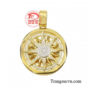 Mặt dây nam đẳng cấp vàng tây 10k kiểu dáng đẹp, chế tác theo công nghệ 3D cao cấp.