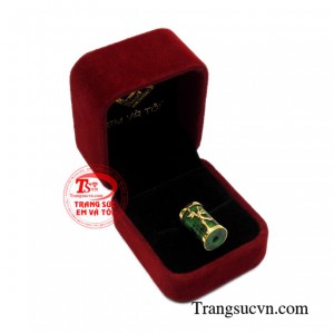 Mặt trụ cẩm thạch bọc vàng