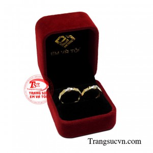 Nhẫn cưới vàng hạnh phúc đẹp tinh xảo