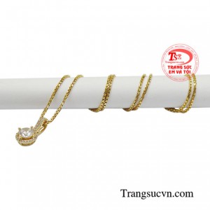 Bộ dây chuyền vàng 18k cao cấp, giao hàng nhanh, thanh toán an toàn