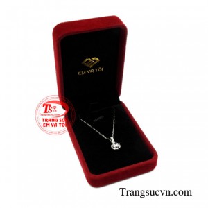 Bộ mặt dây vàng trắng trang nhã