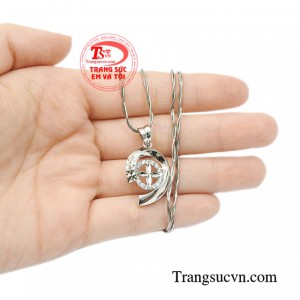 Bộ mặt dây vàng trắng xu hướng