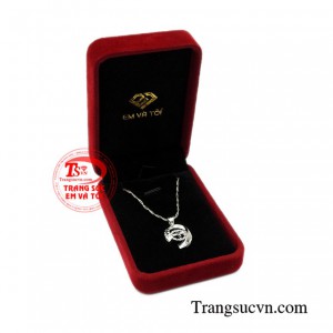 Bộ mặt dây vàng trắng xu hướng