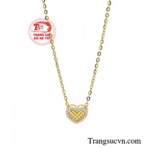 Bộ mặt vàng trái tim xinh xắn đảm bảo chất lượng, thanh toán an toàn.