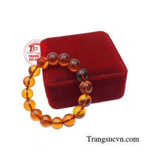 Chuỗi tay hổ phách may mắn bình an