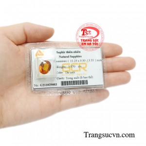 Viên sapphire này sẽ là món quà phong thủy dành cho những người mệnh thổ và kim.