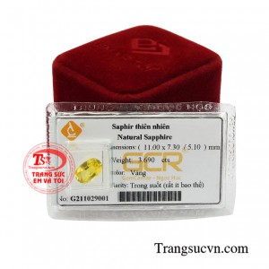 Sapphire vàng là viên đá biểu tượng cho sự giàu sang, thịnh vượng, giúp đạt được những mục đích cuộc sống.