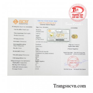 Đá ép vỉ sapphire vàng bình an giao hàng tận nơi.