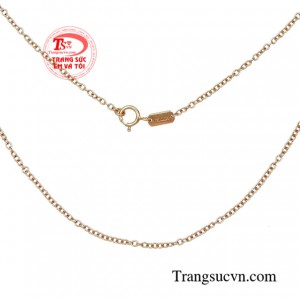 Dây chuyền vàng hồng duyên dáng giao hàng nhanh trên toàn quốc.