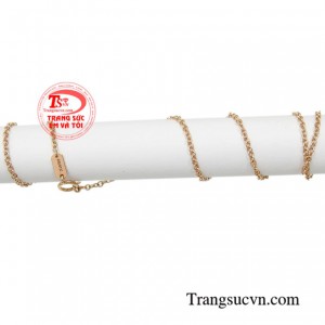 Dây chuyền vàng hồng duyên dáng uy tín.