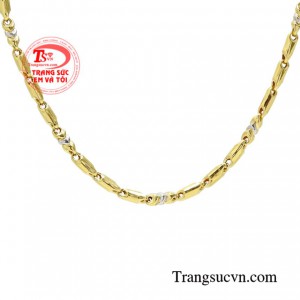Dây chuyền vàng nam giới năng động nam tính vàng tây 10k bảo hành chu đáo.