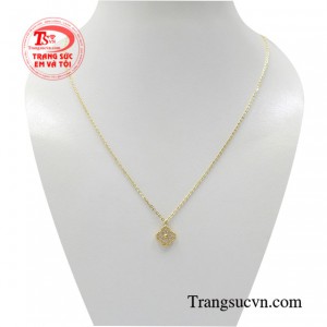 Dây chuyền vàng tây may mắn 10k nhập khẩu Hàn Quốc được phái đẹp đặc biệt ưa chuộng