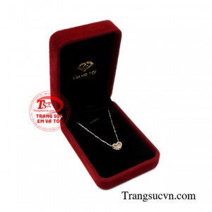 Dây chuyền vàng trái tim nữ tính 18k