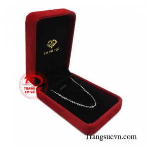 Dây chuyền vàng trắng phong cách cá tính
