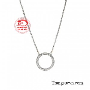 Dây chuyền vàng trắng tinh xảo, chế tác theo yêu cầu khách hàng