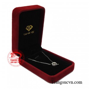 Dây chuyền vàng trắng xinh tươi duyên dáng