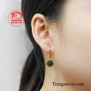 Hoa tai nephrite thiên nhiên