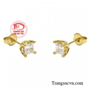 Hoa tai nụ vàng dễ thương vàng 10k đảm bảo chất lượng.