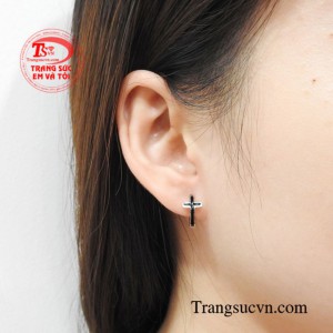 Hoa tai thánh giá vàng trắng