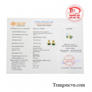 Hoa tai vàng cẩm thạch đại cát