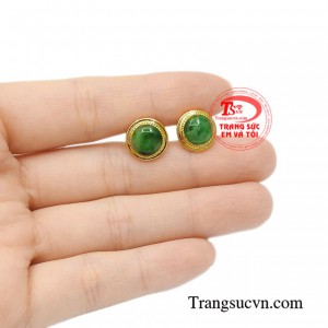 Hoa tai vàng cẩm thạch may mắn món quà hoàn hảo dành cho người mệnh mộc và hỏa.