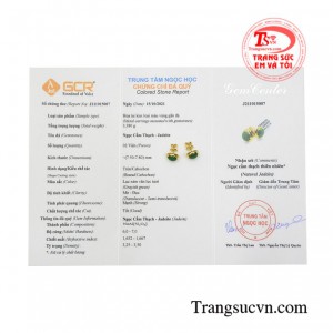 Hoa tai vàng cẩm thạch tinh tế uy tín.