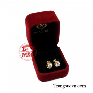 Hoa tai vàng sành điệu 10k bền đẹp.