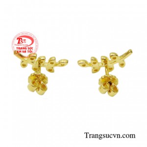 Hoa tai vàng tây nữ tính giao hàng tận nơi.